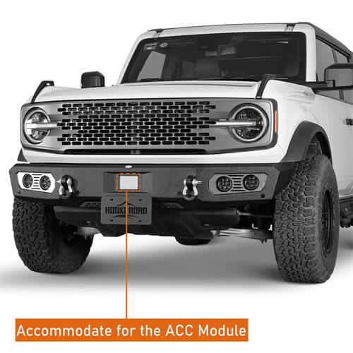 Load image into Gallery viewer, Aftermarket Front Bumper Off Road Parts w/D-Rings & LED Lights For 2021-2023 Ford Bronco - Hooke Road b8922s 16