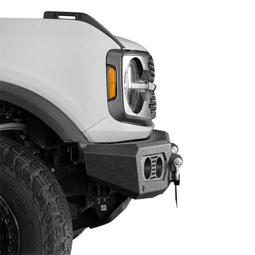 Load image into Gallery viewer, Aftermarket Front Bumper Off Road Parts w/D-Rings & LED Lights For 2021-2023 Ford Bronco - Hooke Road b8922s 8