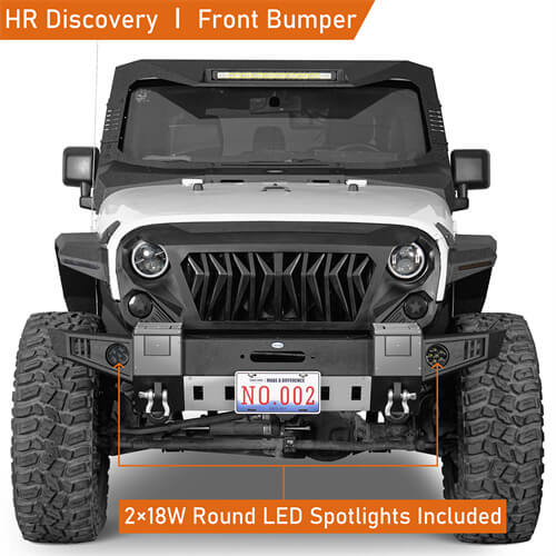 Load image into Gallery viewer, 2007-2018 Jeep Wrangler JK Front Bumper Jeep JK Accessories - Hooke Road b2092s 11