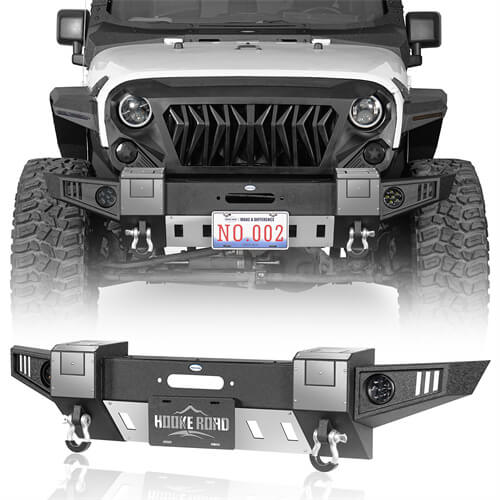 Load image into Gallery viewer, 2007-2018 Jeep Wrangler JK Front Bumper Jeep JK Accessories - Hooke Road b2092s 2