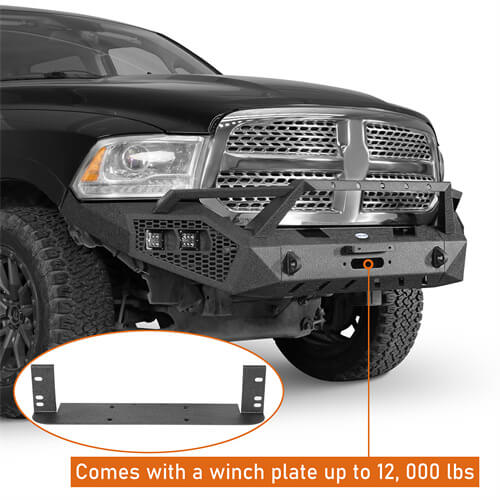Load image into Gallery viewer, 2013-2018 Ram 1500 Aftermarket Front Bumper 4x4 Truck Parts - Hooke Road b6020s 11