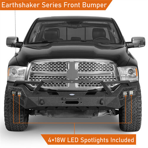 Load image into Gallery viewer, 2013-2018 Ram 1500 Aftermarket Front Bumper 4x4 Truck Parts - Hooke Road b6020s 9