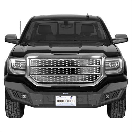 Load image into Gallery viewer, Hooke Road  Aftermarket Front Bumper with LED Spotlights for 2016-2018 GMC Sierra 1500 b9461 2