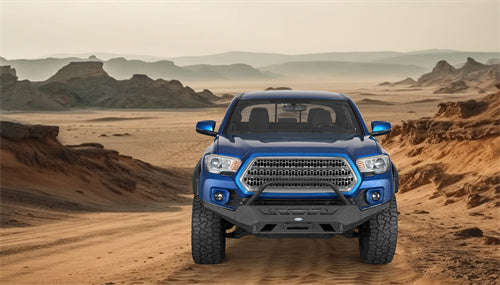 Load image into Gallery viewer, Hooke Road Aftermarket Front Bumper with Winch Plate & LED Light Bar for 2016-2023 Toyota Tacoma 3rd Gen b4220s 16