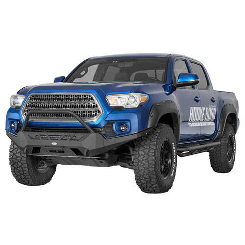 Load image into Gallery viewer, Hooke Road Aftermarket Front Bumper with Winch Plate & LED Light Bar for 2016-2023 Toyota Tacoma 3rd Gen b4220s 5