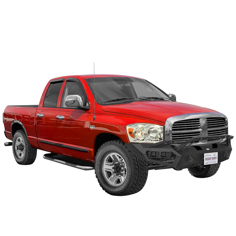 Load image into Gallery viewer, Hooke Road Aftermarket Front Bumper w/ Winch Plate & 4 × LED Lights for 2006-2008 Ram 1500 b6506ab 3