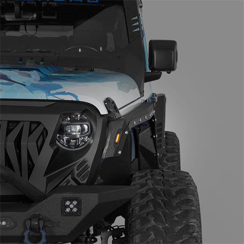 Load image into Gallery viewer, 2018-2024 Jeep JL& JT Front Fender Flares Wheel Well Guards 4x4 Jeep Parts - Hooke Road b3054s 7