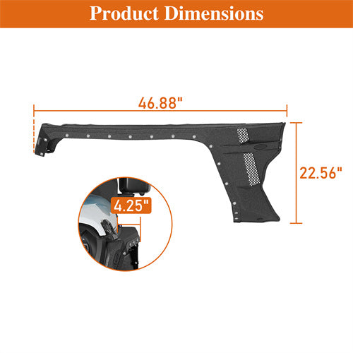 Load image into Gallery viewer, 2018-2024 Jeep JL& JT Front Fender Flares Wheel Well Guards 4x4 Jeep Parts - Hooke Road b3054s 8