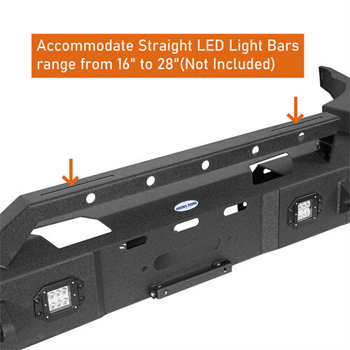 Load image into Gallery viewer, Hooke Road Aftermarket Full Width Front Bumper 4x4 Truck Parts For 2014-2015 Chevy Silverado 1500 b9028 16
