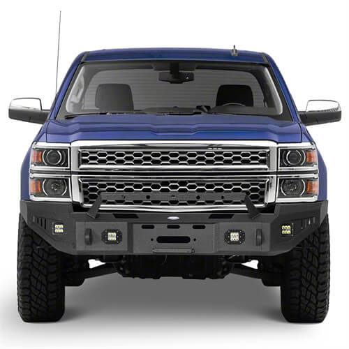 Load image into Gallery viewer, Hooke Road Aftermarket Full Width Front Bumper 4x4 Truck Parts For 2014-2015 Chevy Silverado 1500 b9028 6
