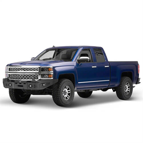 Load image into Gallery viewer, Hooke Road Aftermarket Full Width Front Bumper 4x4 Truck Parts For 2014-2015 Chevy Silverado 1500 b9028 7