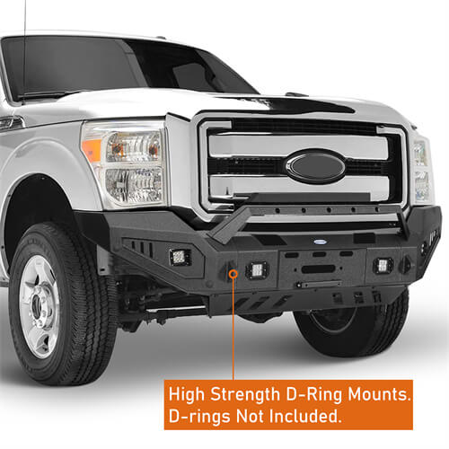 Load image into Gallery viewer, Aftermarket Full-Width Ford F-250 Front Bumper Pickup Truck Parts For 2011-2016 Ford F-250 - Hooke Road b8525 10