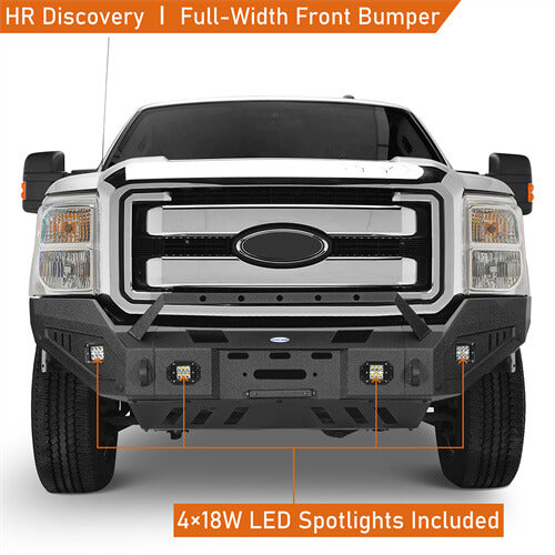 Load image into Gallery viewer, Aftermarket Full-Width Ford F-250 Front Bumper Pickup Truck Parts For 2011-2016 Ford F-250 - Hooke Road b8525 8
