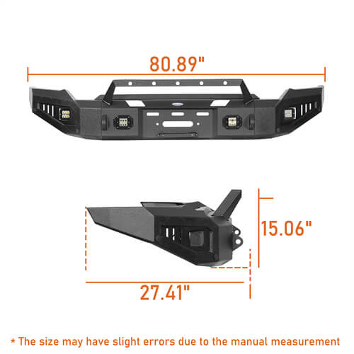Load image into Gallery viewer, Aftermarket Full-Width GMC Sierra Front Bumper Pickup Truck Parts For 2020-2023 GMC Sierra 2500HD/3500HD - Hooke Road b9205 15
