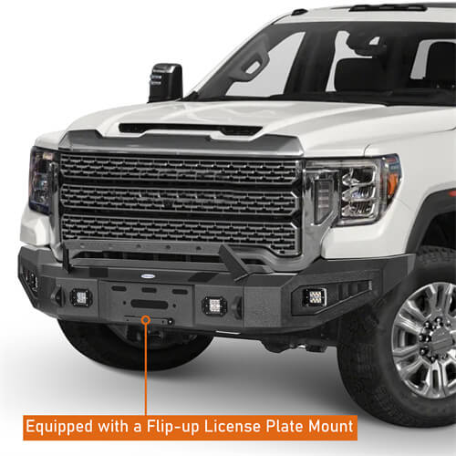 Load image into Gallery viewer, Aftermarket Full-Width GMC Sierra Front Bumper Pickup Truck Parts For 2020-2023 GMC Sierra 2500HD/3500HD - Hooke Road b9205 2
