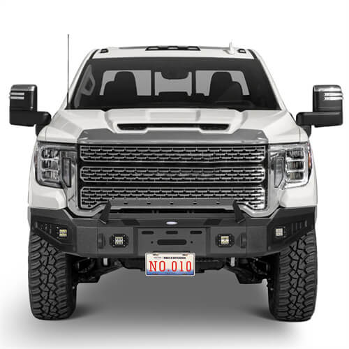 Load image into Gallery viewer, Aftermarket Full-Width GMC Sierra Front Bumper Pickup Truck Parts For 2020-2023 GMC Sierra 2500HD/3500HD - Hooke Road b9205 3