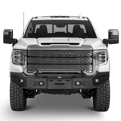 Load image into Gallery viewer, Aftermarket Full-Width GMC Sierra Front Bumper Pickup Truck Parts For 2020-2023 GMC Sierra 2500HD/3500HD - Hooke Road b9205 4