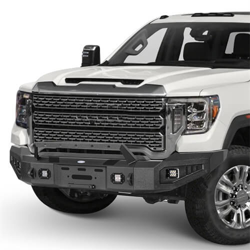 Load image into Gallery viewer, Aftermarket Full-Width GMC Sierra Front Bumper Pickup Truck Parts For 2020-2023 GMC Sierra 2500HD/3500HD - Hooke Road b9205 5
