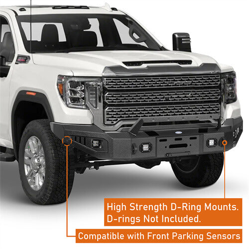 Load image into Gallery viewer, Aftermarket Full-Width GMC Sierra Front Bumper Pickup Truck Parts For 2020-2023 GMC Sierra 2500HD/3500HD - Hooke Road b9205 9
