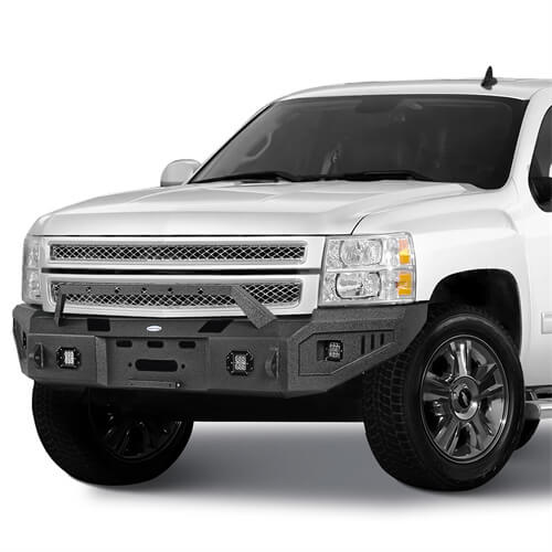 Load image into Gallery viewer, 07-13 Chevy Silverado 1500 Aftermarket Full Width Front Bumper 4x4 Parts - HookeRoad b9027 8