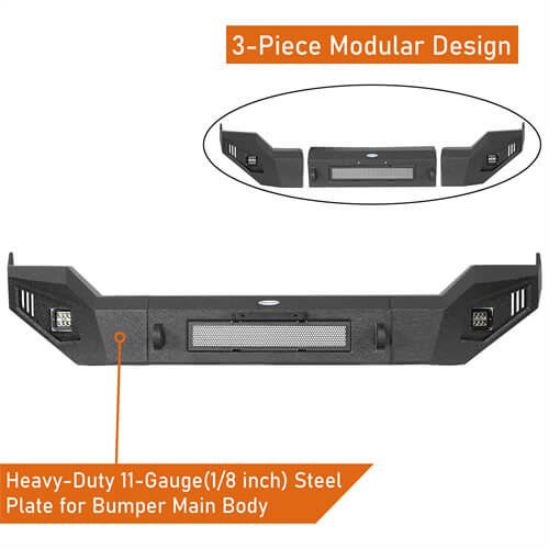 Load image into Gallery viewer, Aftermarket Full Width Front Bumper 4x4 Truck Parts For 2013-2018 Dodge Ram 1500 - Hooke Road b6021 10