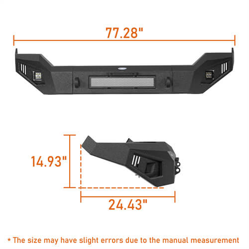 Load image into Gallery viewer, Aftermarket Full Width Front Bumper 4x4 Truck Parts For 2013-2018 Dodge Ram 1500 - Hooke Road b6021 12