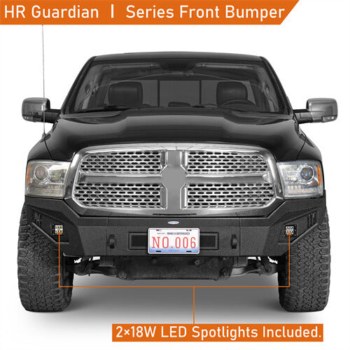 Load image into Gallery viewer, Aftermarket Full Width Front Bumper 4x4 Truck Parts For 2013-2018 Dodge Ram 1500 - Hooke Road b6021 8
