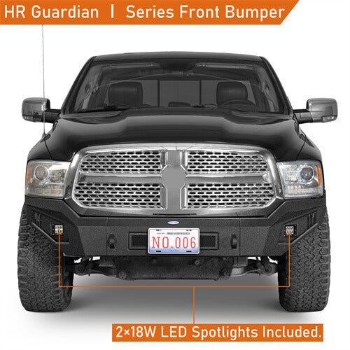 Load image into Gallery viewer, Aftermarket Full Width Front Bumper 4x4 Truck Parts For 2013-2018 Dodge Ram 1500 - Hooke Road b6021 8