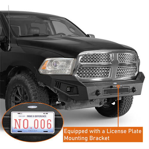 Load image into Gallery viewer, Aftermarket Full Width Front Bumper 4x4 Truck Parts For 2013-2018 Dodge Ram 1500 - Hooke Road b6021 9
