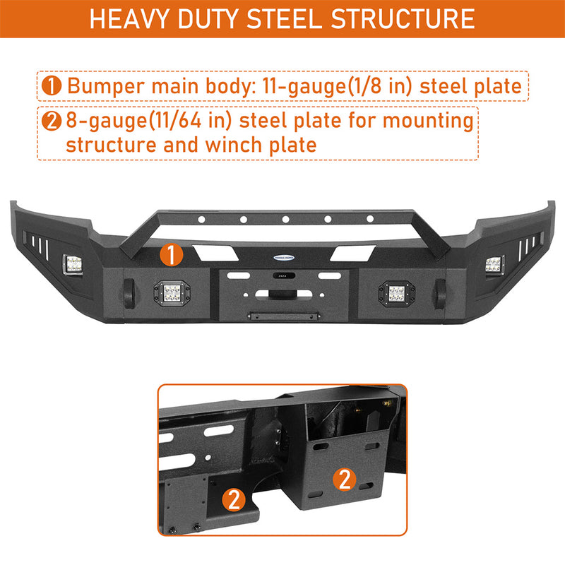 Load image into Gallery viewer, Aftermarket Full-Width Ram 1500 Front Bumper Pickup Truck Parts For 2006-2008 Ram 1500 - Hooke Road b6505 10