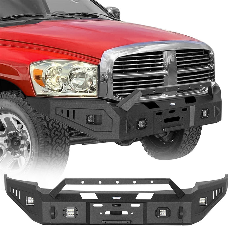 Load image into Gallery viewer, Aftermarket Full-Width Ram 1500 Front Bumper Pickup Truck Parts For 2006-2008 Ram 1500 - Hooke Road b6505 2