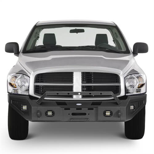 Load image into Gallery viewer, Aftermarket Full-Width Ram 1500 Front Bumper Pickup Truck Parts For 2006-2008 Ram 1500 - Hooke Road b6505 4
