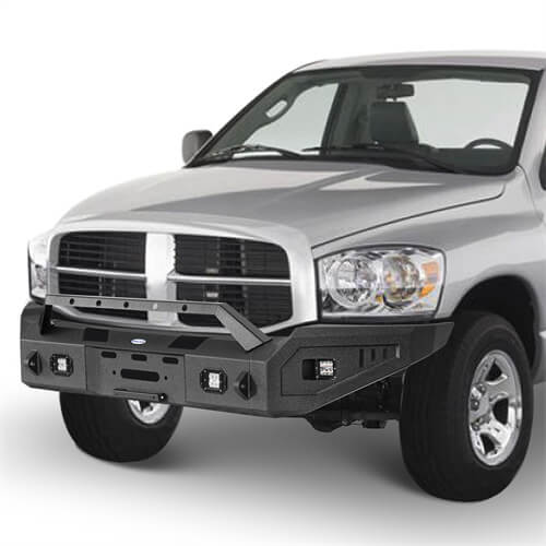 Load image into Gallery viewer, Aftermarket Full-Width Ram 1500 Front Bumper Pickup Truck Parts For 2006-2008 Ram 1500 - Hooke Road b6505 7