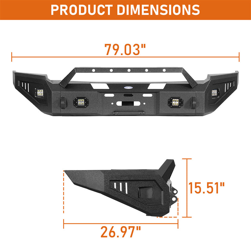 Load image into Gallery viewer, Aftermarket Full-Width Ram 1500 Front Bumper Pickup Truck Parts For 2006-2008 Ram 1500 - Hooke Road b6505 7