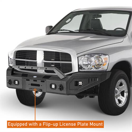 Load image into Gallery viewer, Aftermarket Full-Width Ram 1500 Front Bumper Pickup Truck Parts For 2006-2008 Ram 1500 - Hooke Road b6505 9