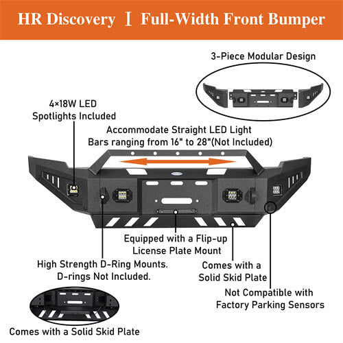 Load image into Gallery viewer, Aftermarket Full-Width Ram 2500 Front Bumper Pickup Truck Parts For 2010-2018 Ram 2500 - Hooke Road b6404 15