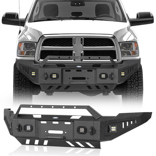 Load image into Gallery viewer, Aftermarket Full-Width Ram 2500 Front Bumper Pickup Truck Parts For 2010-2018 Ram 2500 - Hooke Road b6404 2