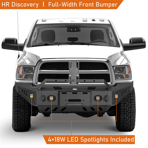 Load image into Gallery viewer, Aftermarket Full-Width Ram 2500 Front Bumper Pickup Truck Parts For 2010-2018 Ram 2500 - Hooke Road b6404 8