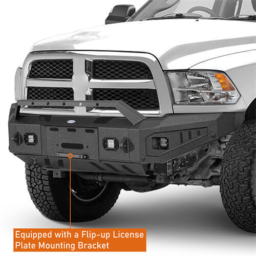Load image into Gallery viewer, Aftermarket Full-Width Ram 2500 Front Bumper Pickup Truck Parts For 2010-2018 Ram 2500 - Hooke Road b6404 9