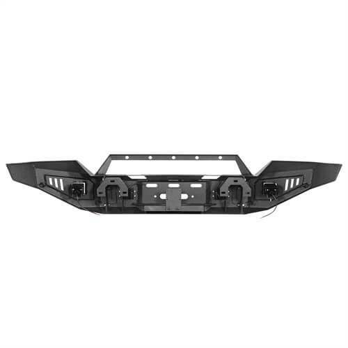 16-18 Silverado 1500 Aftermarket Full-Width Front Bumper w/ Winch Plate & LED Lights - Hooke Road b9026 17