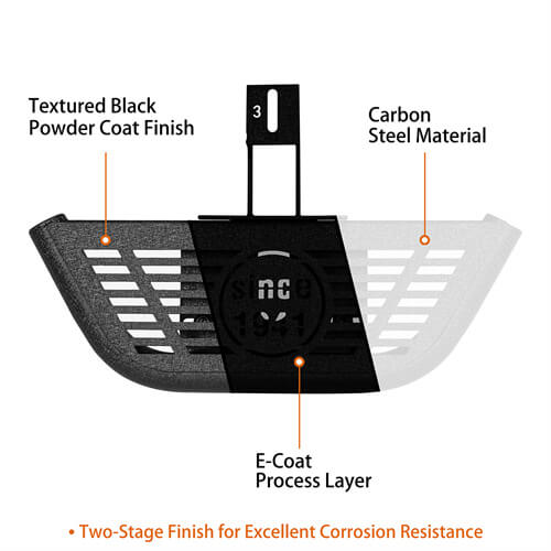 Load image into Gallery viewer, Side Hoop Steps Kit Jeep Wrangler Parts For 2007-2018 Jeep Wrangler JK 2-Door - Hooke Road b2095s 11