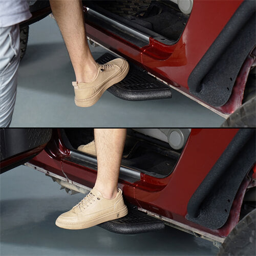 Load image into Gallery viewer, Side Hoop Steps Kit Jeep Wrangler Parts For 2007-2018 Jeep Wrangler JK 2-Door - Hooke Road b2095s 13