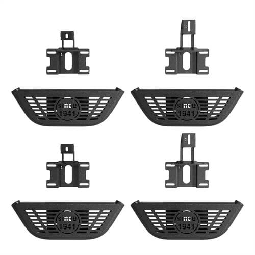 Load image into Gallery viewer, Side Hoop Steps Kit Jeep Wrangler Accessories For 2007-2018 Jeep Wrangler JK 4-Door - Hooke Road b2094s 18