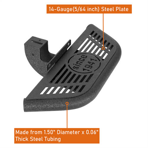 Load image into Gallery viewer, Side Hoop Steps Kit Jeep Wrangler Accessories For 2018-2023 Jeep Wrangler JL 2-Door - Hooke Road b3060s 12