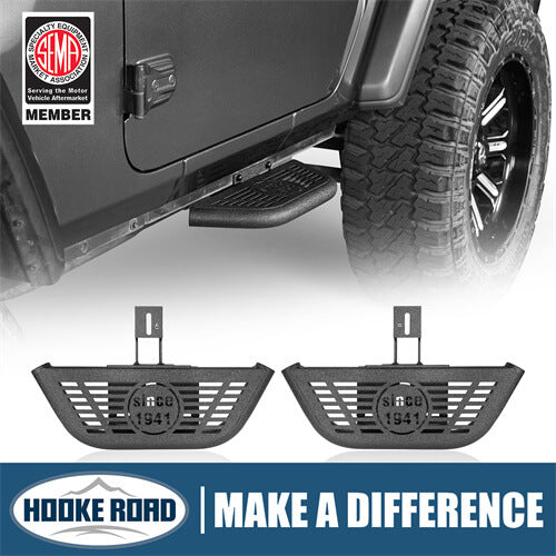 Load image into Gallery viewer, Side Hoop Steps Kit Jeep Wrangler Accessories For 2018-2023 Jeep Wrangler JL 2-Door - Hooke Road b3060s 1