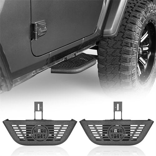 Load image into Gallery viewer, Side Hoop Steps Kit Jeep Wrangler Accessories For 2018-2023 Jeep Wrangler JL 2-Door - Hooke Road b3060s 2