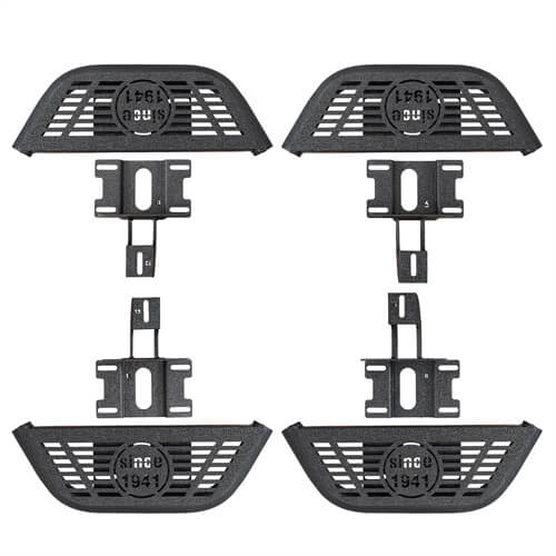 Load image into Gallery viewer, Side Hoop Steps Kit Jeep Wrangler Parts For 2018-2023 Jeep Wrangler JL 4-Door - Hooke Road b3059s 18