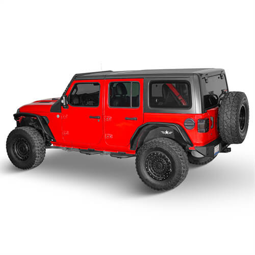 Load image into Gallery viewer, Side Hoop Steps Kit Jeep Wrangler Parts For 2018-2023 Jeep Wrangler JL 4-Door - Hooke Road b3059s 5