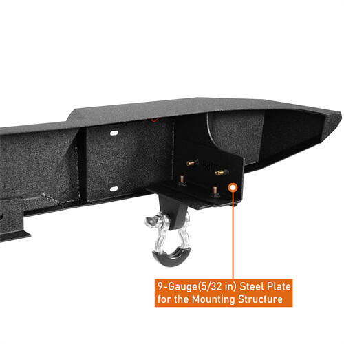 Load image into Gallery viewer, 2007-2018 Jeep Wrangler JK Rear Bumper 4x4 Jeep Parts Aftermarket Bumpers - Hooke Road b2088s 15