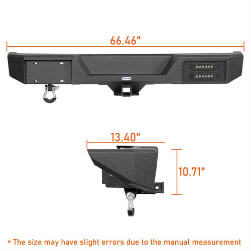 2007-2018 Jeep Wrangler JK Rear Bumper 4x4 Jeep Parts Aftermarket Bumpers - Hooke Road b2088s 18